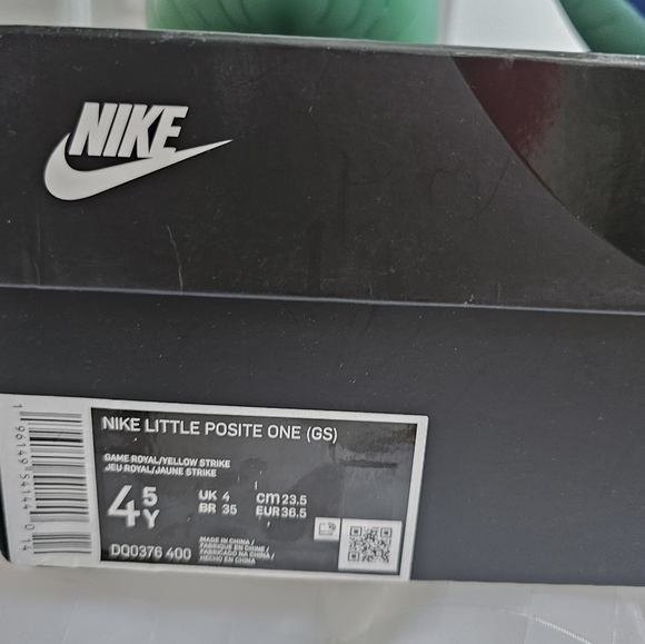 NIKE LITTLE POSITE ONE (GS) GAME ROYAL-YELLOW - Picture 9 of 11